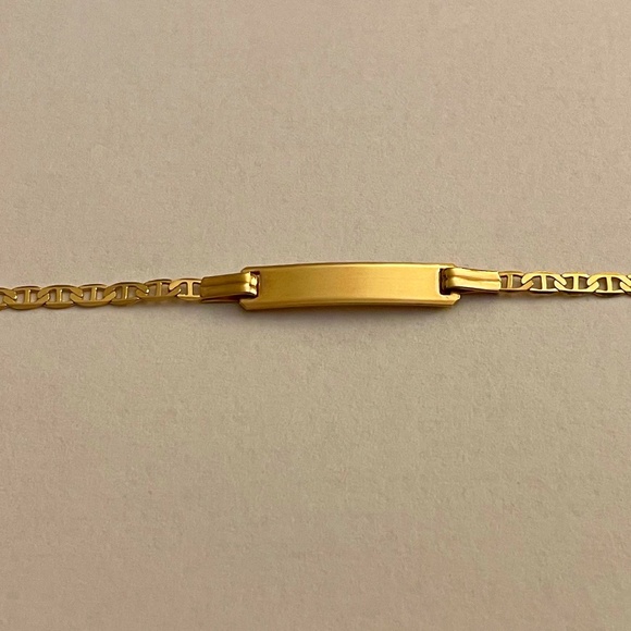 14KT Yellow Gold 5.5" Children's ID Bracelet - Picture 4 of 4